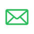 Create an email icon using color 56cd71-1